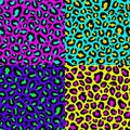 Leopard seamless pattern 80s
