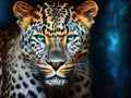 Leopard skin in chalks Royalty Free Stock Photo