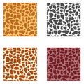 Leopard skin, giraffe. Leopard, giraffe skin texture. Vector illustration Royalty Free Stock Photo