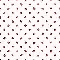 Leopard skin imitation vektor seamless pattern. Pink and black colors spots on light background.