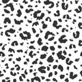 Vector leopard pattern. Wildlife seamless repeat. Jaguar fur camouflage seamless backdrop. Hand drawn endless texture. Luxury