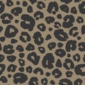 Leopard skin print seamless pattern background. Animal fur spot abstract camouflage texture Royalty Free Stock Photo