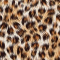 Leopard skin print. Vector seamless pattern Royalty Free Stock Photo