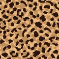 Leopard skin seamless pattern. Abstract animal fur wallpaper. Black and brown colors backdrop Royalty Free Stock Photo