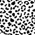 Leopard skin seamless pattern texture repeat. Abstract animal fur wallpaper. Royalty Free Stock Photo