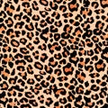 Leopard skin texture seamless pattern colored