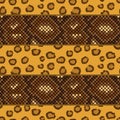 Leopard and snake skin seamless pattern Royalty Free Stock Photo