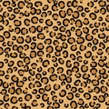 Leopard Spots Animal Skin Seamless Repeating Pattern Background Vector Illustration