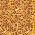 Leopard texture wax crayons seamless pattern on white isolated background. Texture and animal repeating pattern. Design for Royalty Free Stock Photo