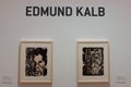 Leopold Museum, Wien - aug 2019: Portrait made with crayon from Edmund Kalb