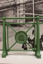 Leopold Museum, Wien - aug 2019: Segment from the railing of the Vienna city railway,1898. Designer Otto Wagner.