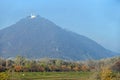 Leopolds Church on top of the Leopoldsberg in Vienna landscape autumn