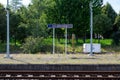 Leopoldsburg, Limburg, Belgium - Platform of the local railway station