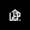 LEP letter logo design on BLACK background. LEP creative initials letter logo concept. LEP letter design.LEP letter logo design on Royalty Free Stock Photo