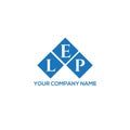 LEP letter logo design on BLACK background. LEP creative initials letter logo concept. LEP letter design Royalty Free Stock Photo