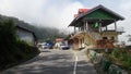 A hill view of lepcha jagath near to Darjeeling fog mixed with mist on the mountan.