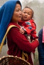 Lepcha Woman with baby