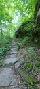 Leperchaun Trail Entrance rock path