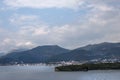 Island Sveti Marko in bay of Kotor on summer day