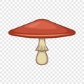 Lepiota procera mushroom icon, cartoon style Royalty Free Stock Photo