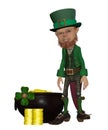 Leprechan with a Pot of Gold Royalty Free Stock Photo