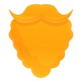 Leprechaun beard icon, cartoon style