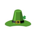 Leprechaun Green hat isolated. St. Patrick`s Day national holida