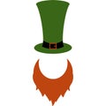 Leprechaun with green hat for St. Patrick`s Day decoration