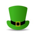 Leprechaun green hat vector icon