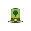 Leprechaun hat filled outline icon