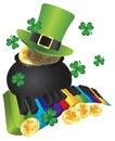 Leprechaun Hat with Piano Keys and Pot of Gold