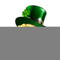 Leprechaun hat and pot of gold Royalty Free Stock Photo