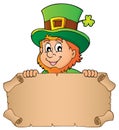 Leprechaun holding parchment image 1