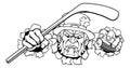 Leprechaun Ice Hockey Sports Mascot Cartoon