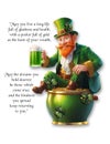 Leprechaun Irish Blessing for St Patricks day 3D Royalty Free Stock Photo