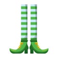 Leprechaun legs with shoes and striped socks