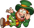 Leprechaun lying down cartoon Royalty Free Stock Photo