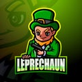 Leprechaun mascot esport logo design