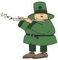 Leprechaun Playing A Flute