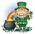 Leprechaun with Pot of Gold Royalty Free Stock Photo