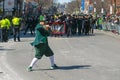 Leprechaun in Saint Patrick`s Day parade Boston, USA Royalty Free Stock Photo