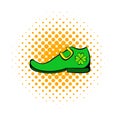 Leprechaun shoe icon, comics style Royalty Free Stock Photo