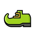 Leprechaun shoe icon, Saint patrick`s day related vector