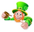 Leprechaun St Patricks Day Thumbs Up Cartoon