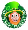 Leprechaun St Patricks Day Cartoon Design Element