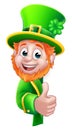 Leprechaun St Patricks Day Cartoon Sign