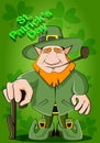 Leprechaun for st patricks holiday illistraion and vector