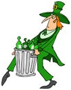 Leprechaun taking out the garbage