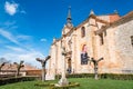 Church of San Pedro in Lerma, Spain. Exterior view a sunny day