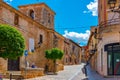 Lerma, Spain, June 4, 2022: Medieval street in the old town of L